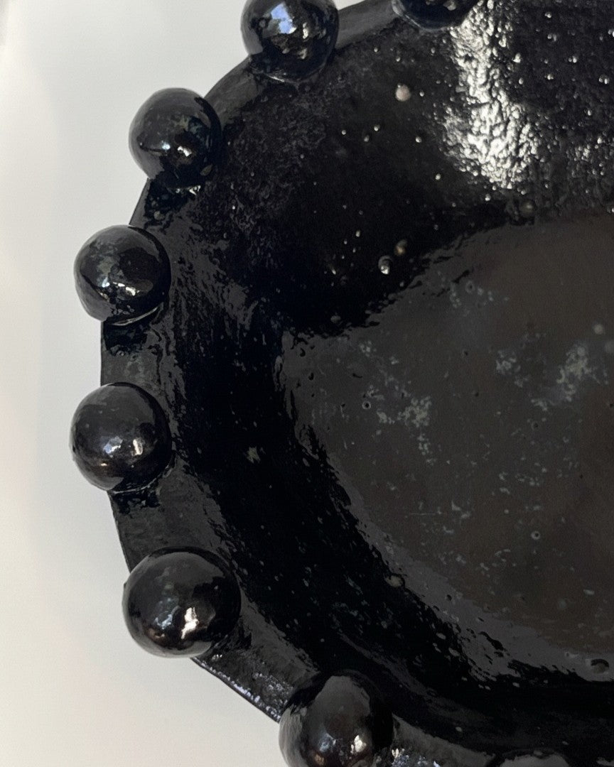 Bubble Bowl | Black-Blue Glaze