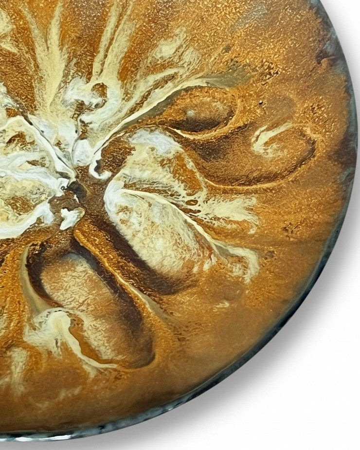 Pedestal Vase | Golden Rust Glaze