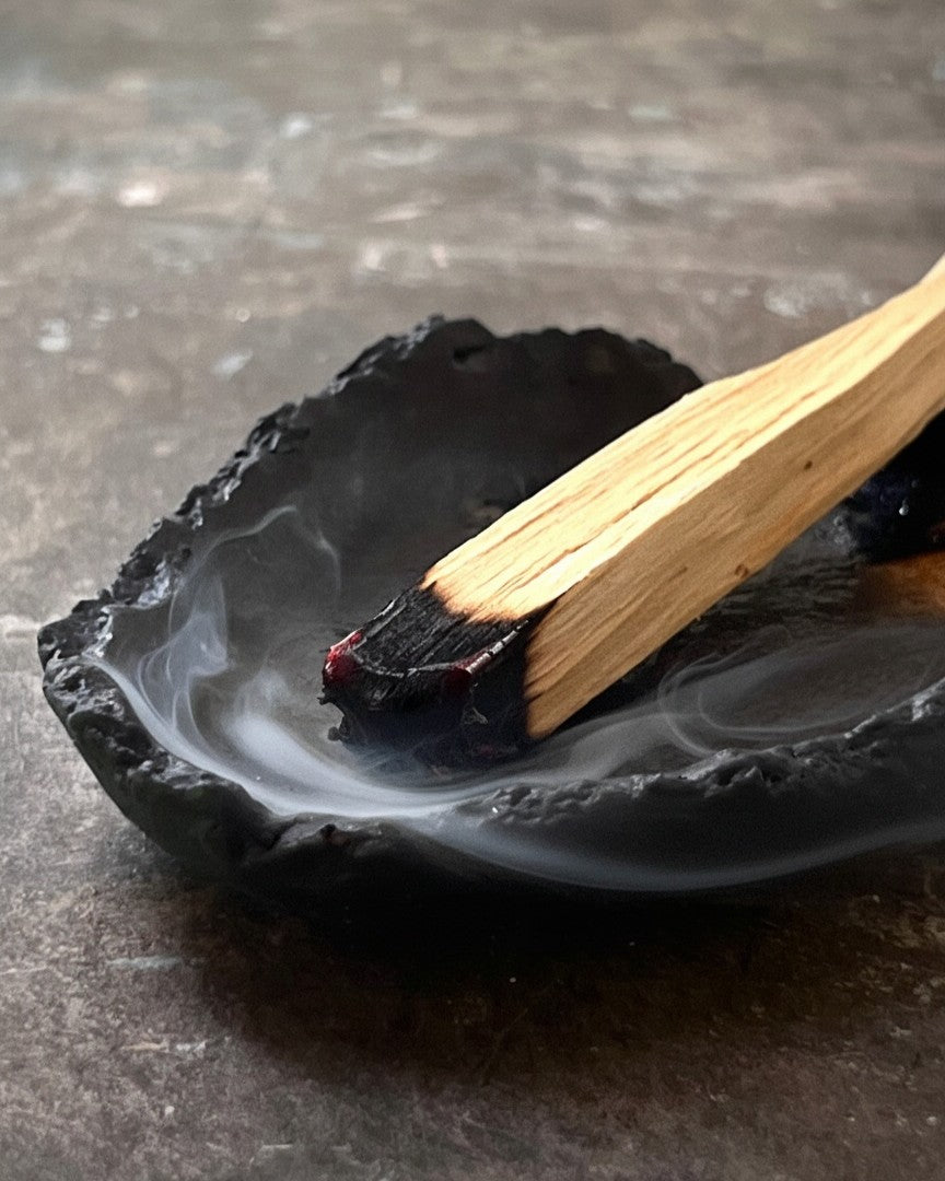 Palo Santo Holder (Oval) | Dark Iron Glaze