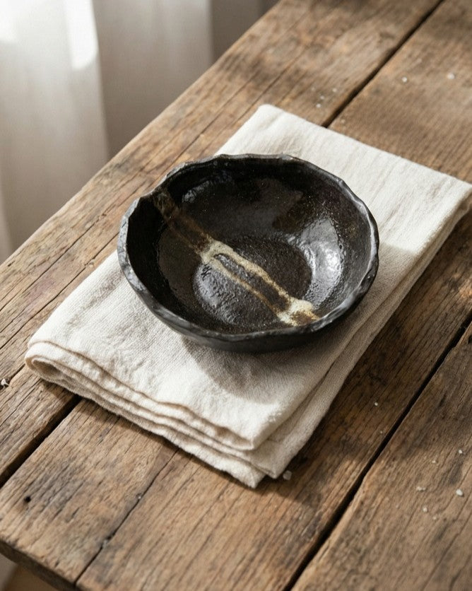 Small Stone Bowls | Dark Rust Glaze