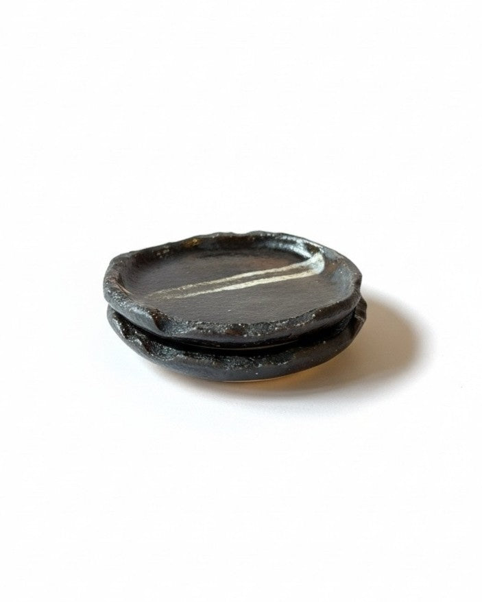 Small Stone Plates | Dark Rust Glaze