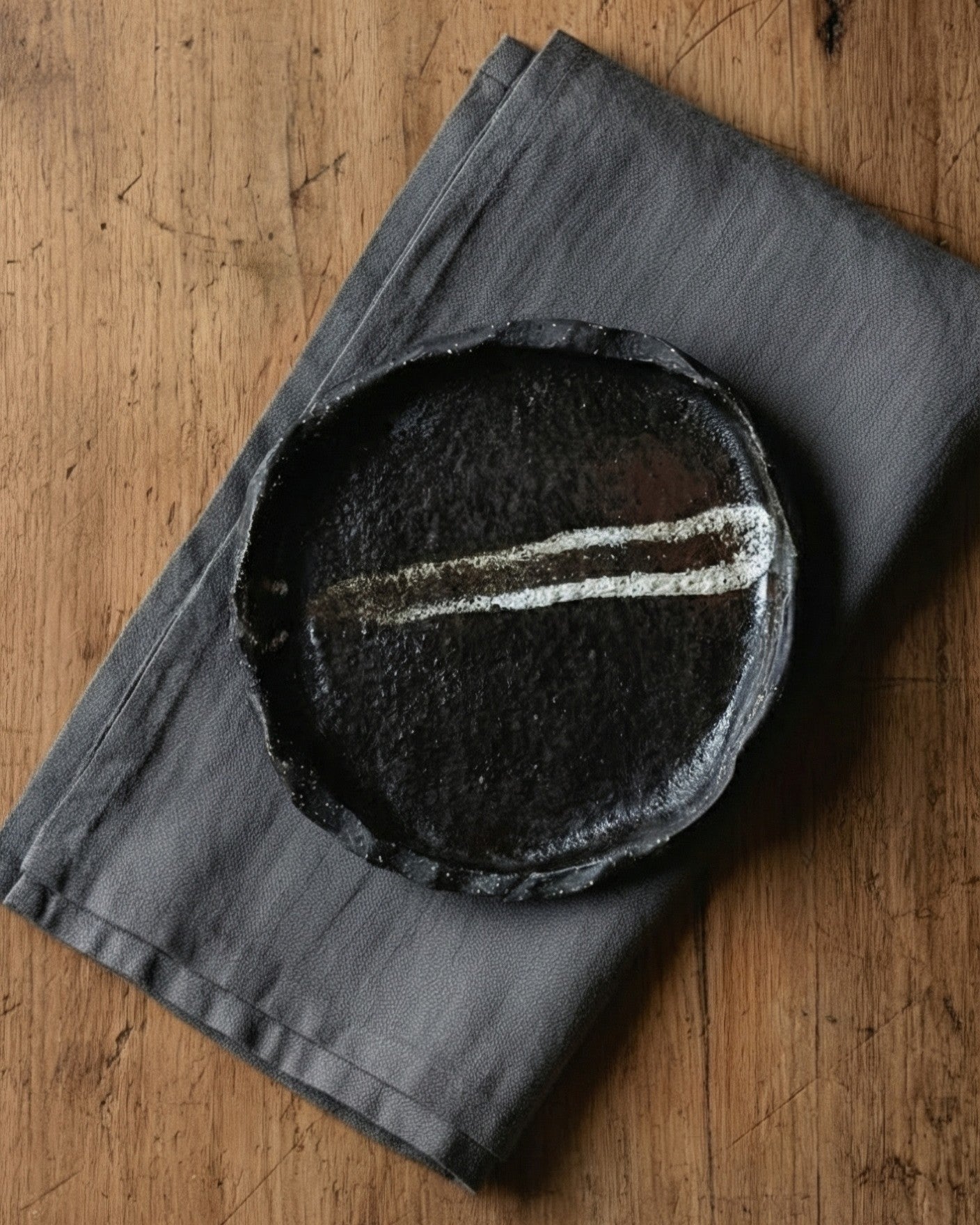 Small Stone Plates | Dark Rust Glaze