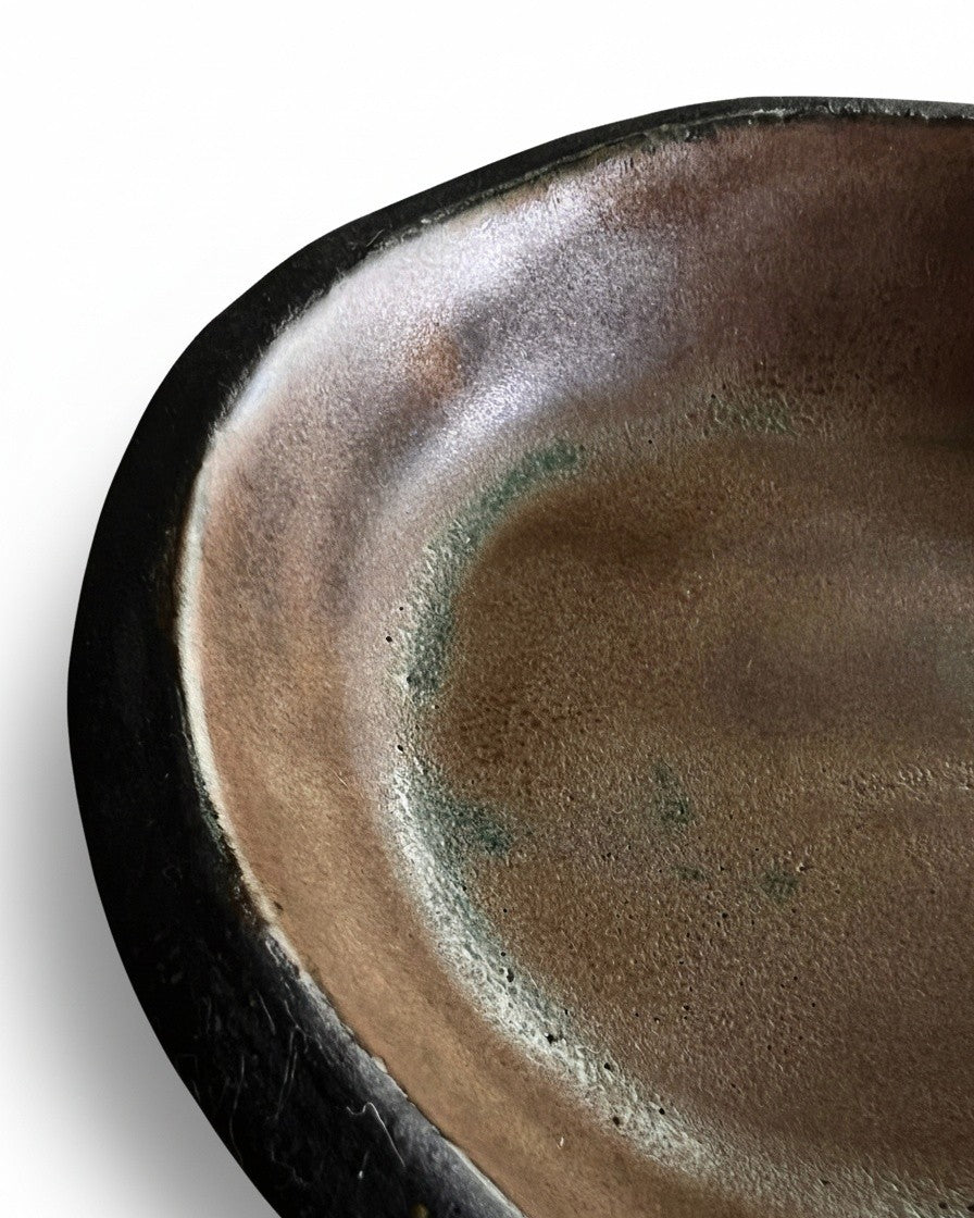 Small Condiment Bowls | Moss-Iron Glaze