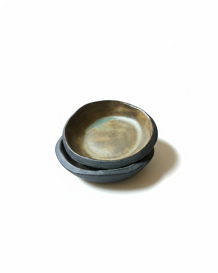 Small Condiment Bowls | Moss-Iron Glaze